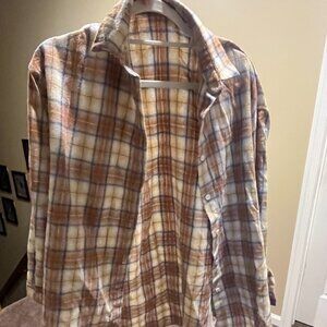 drop shoulder flannel